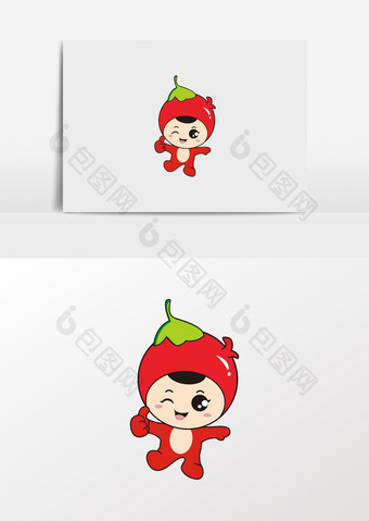 蔬菜标志蕃茄宝宝西红柿logo设计图片