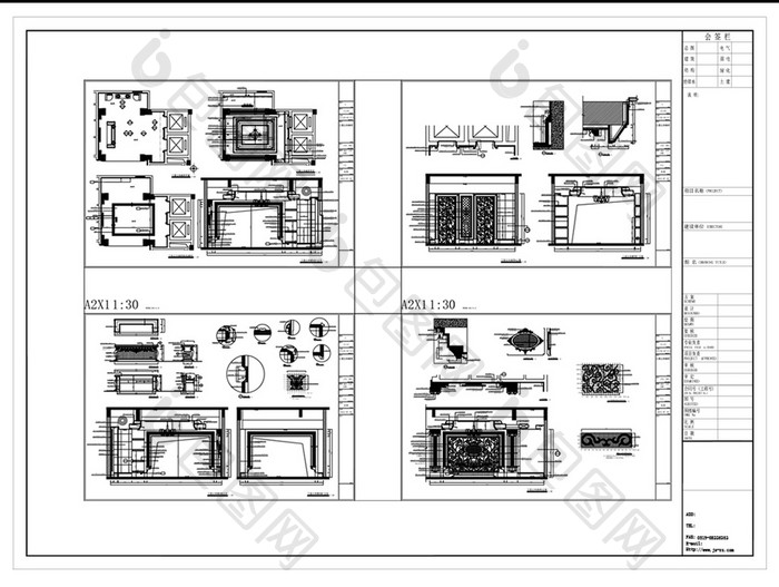 电梯间空间设计CAD图纸