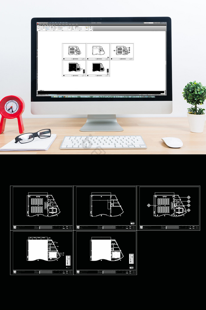 CAD多功能区设计规划图纸图片