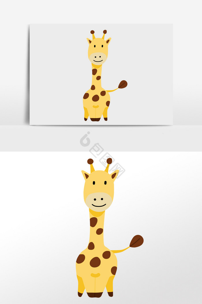 动物长颈鹿插画图片