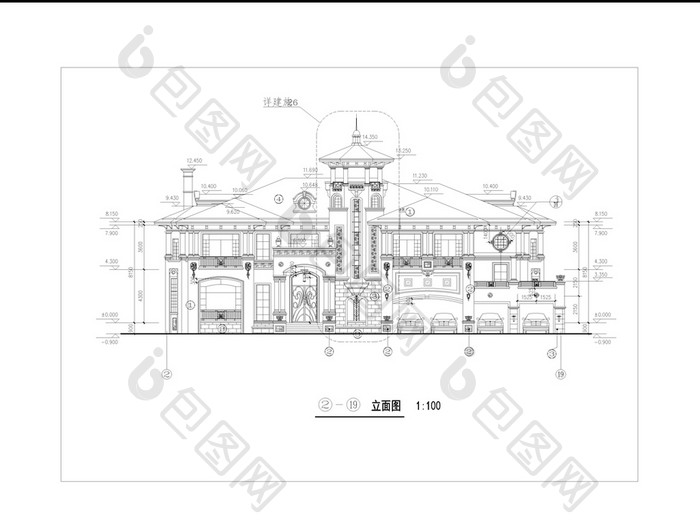 超豪华别墅CAD图纸施工图