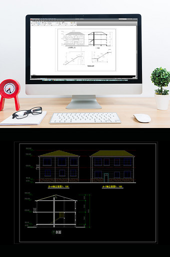 二层农房CAD建筑施工图图纸图片