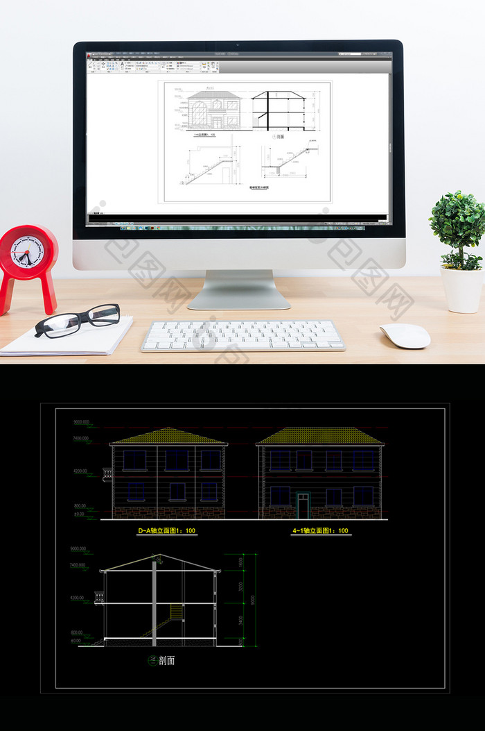 二层农房CAD建筑施工图图纸