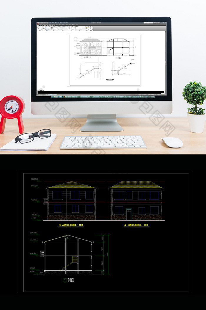 二层农房CAD建筑施工图图纸图片图片