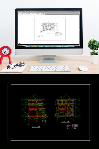 CAD四层别墅设计建筑施工图纸图片