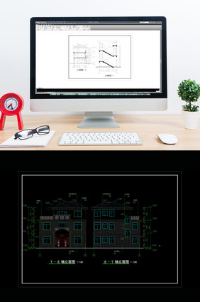 三层农房CAD平屋顶的建筑施工图