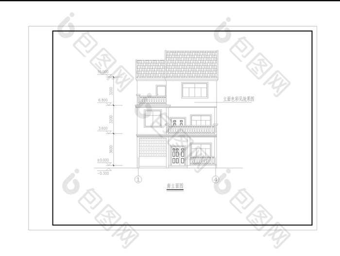 三层CAD农村小楼建筑设计施工图