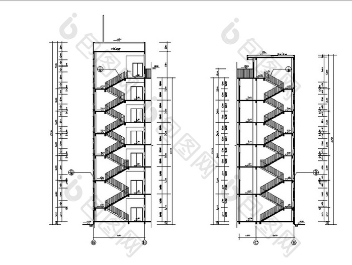 商务楼CAD建筑设计施工图