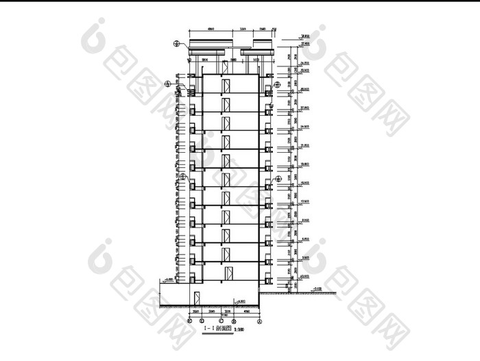 共十二层商住楼CAD建筑设计施工图