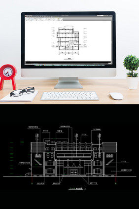 小区超市建筑设计CAD施工图纸