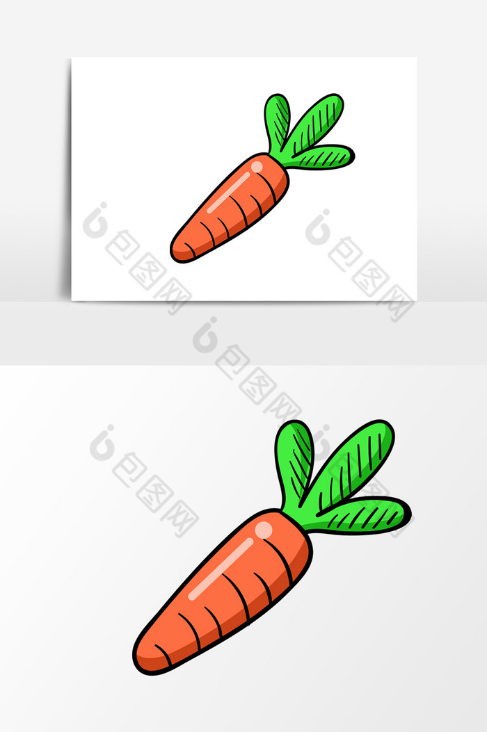 卡通手绘胡萝卜维生素图片