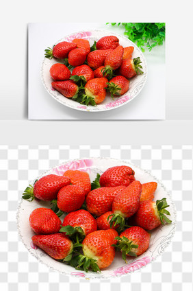 新鲜草莓免抠元素