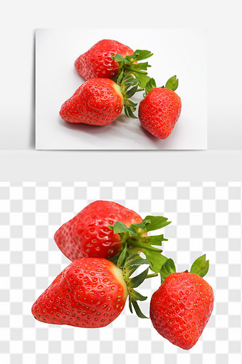 新鲜草莓电商素材元素图片