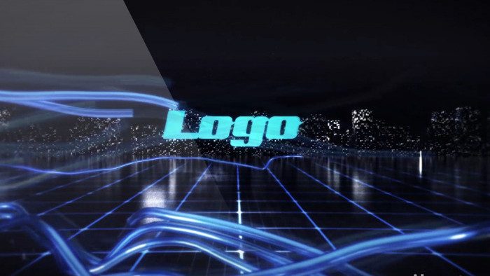 3D线条城市剪影LOGO动画片头AE模板