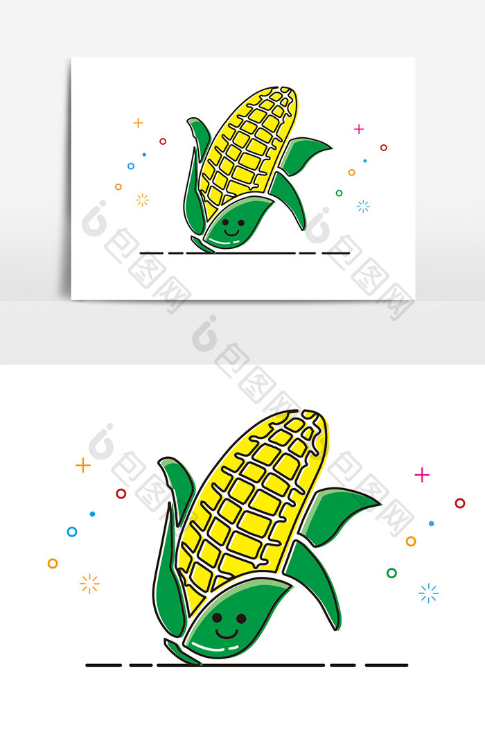 玉米黄色设计元素
