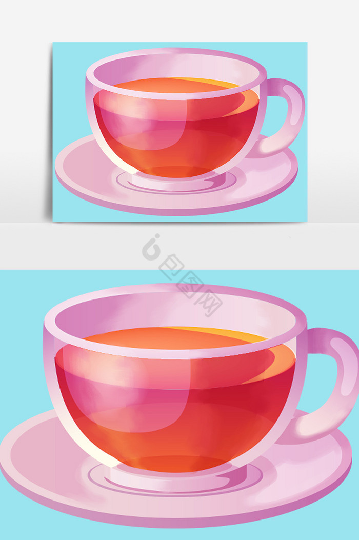 茶杯饮品图片