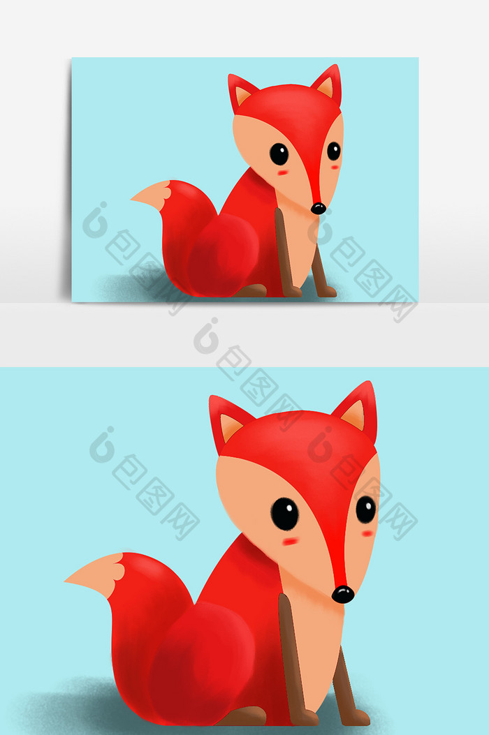 可爱小狐狸设计元素