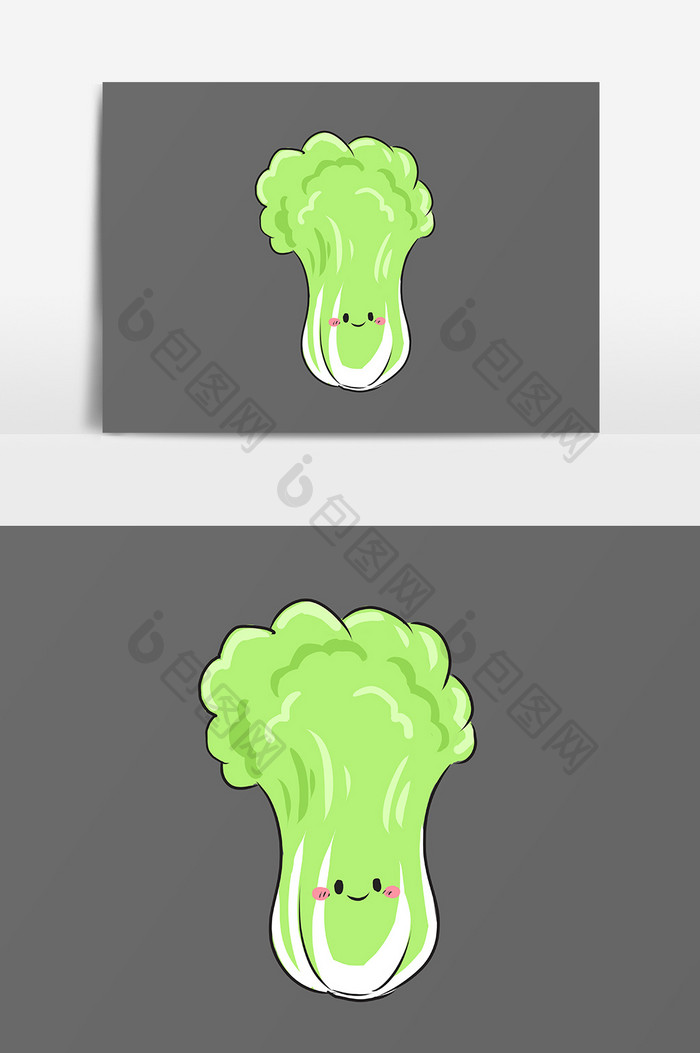 绿色大白菜设计元素