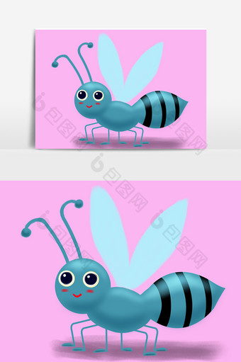 灰色的蜜蜂设计元素图片