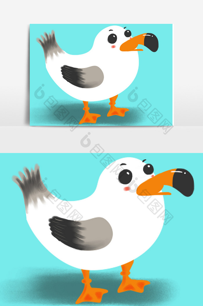 鸟类动物卡通设计元素