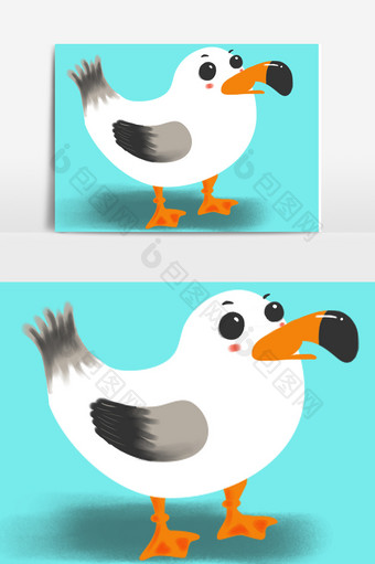 鸟类动物卡通设计元素图片