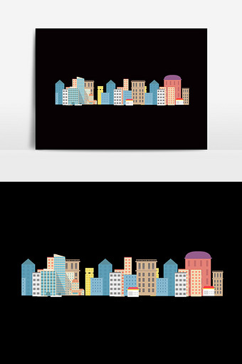 卡通免扣城市大楼图片