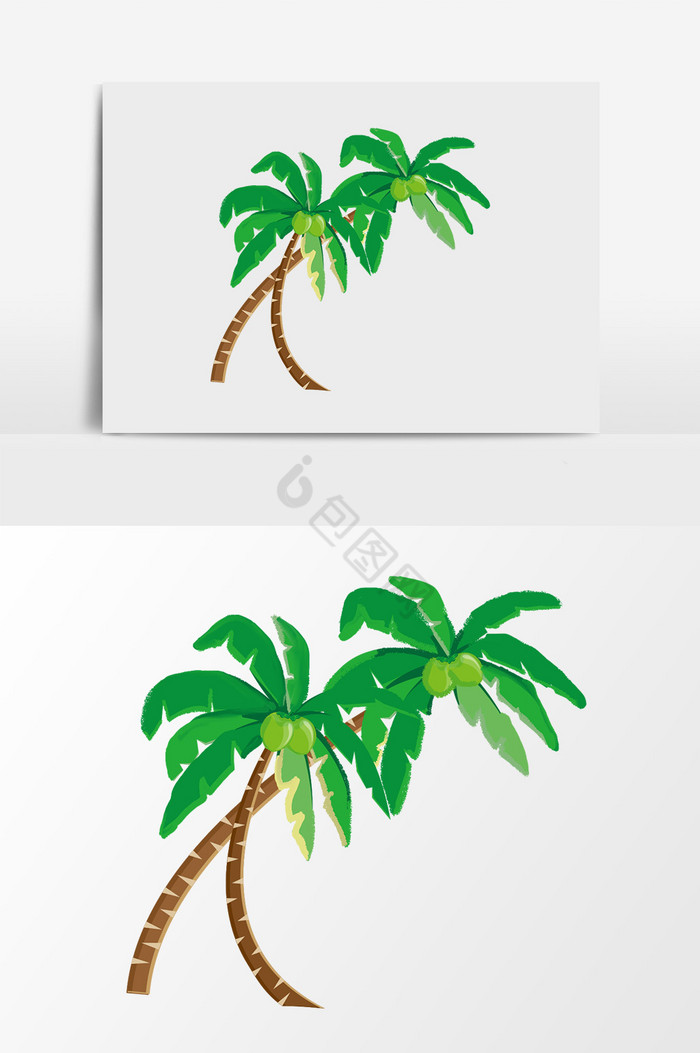 分层椰树图片