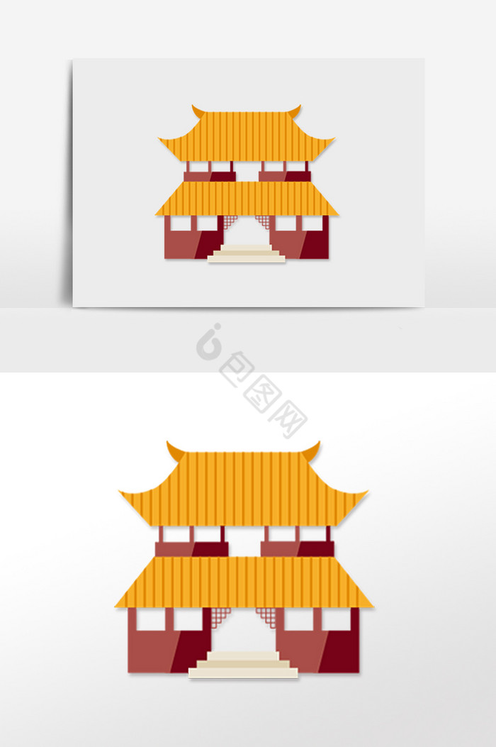 建筑房屋插画图片