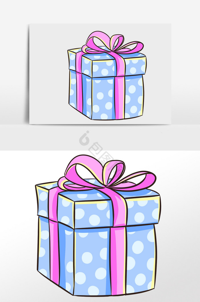 彩色礼品盒插画图片