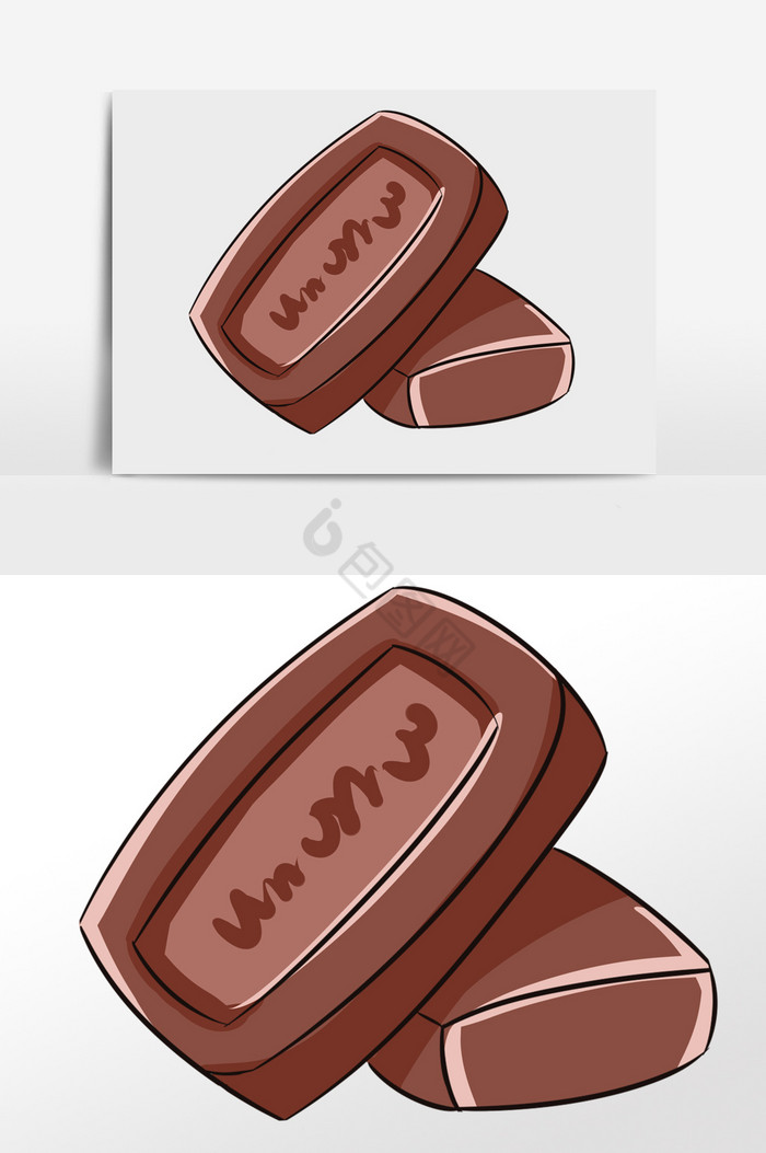 甜品巧克力点心插画图片