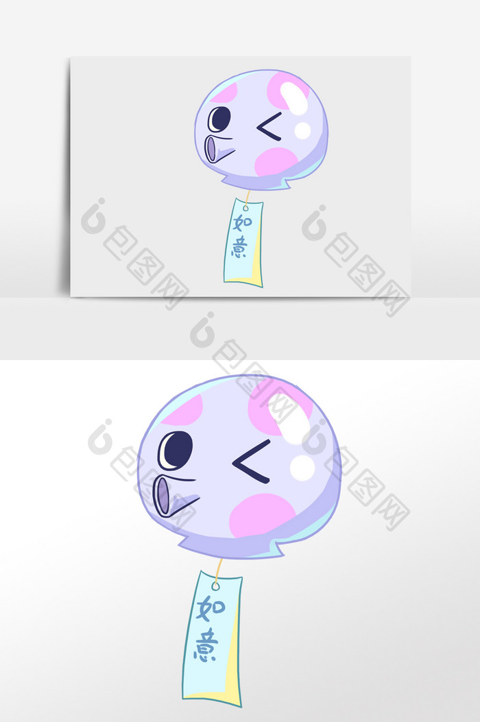 卡通紫色氢气球元素