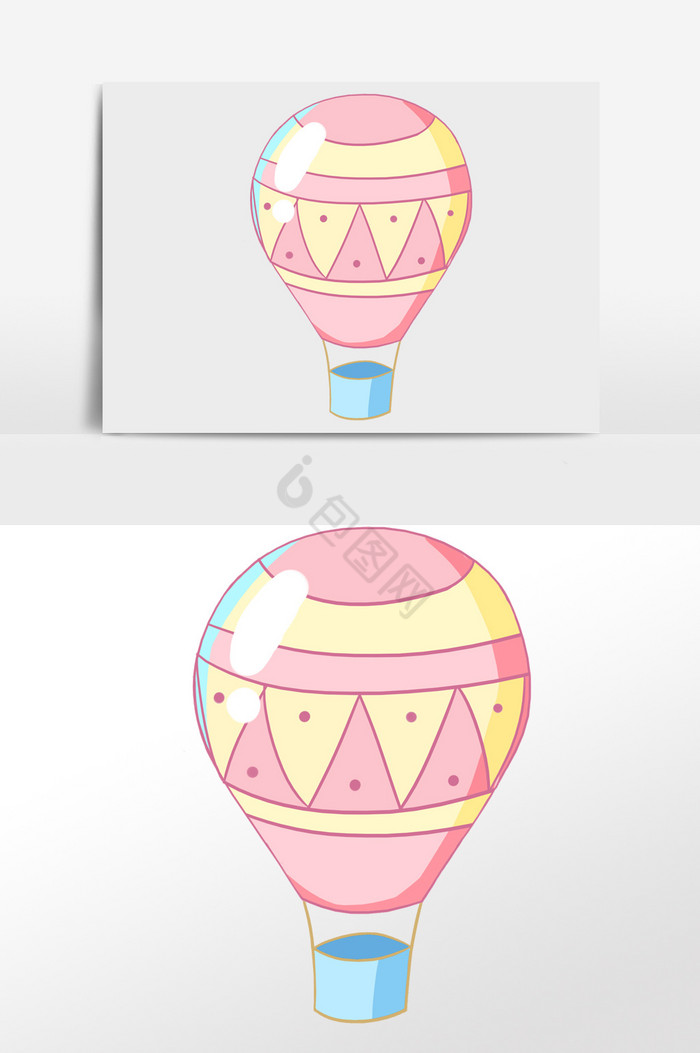 热气球插画图片