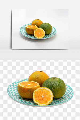 黄色的橘子高清元素图片