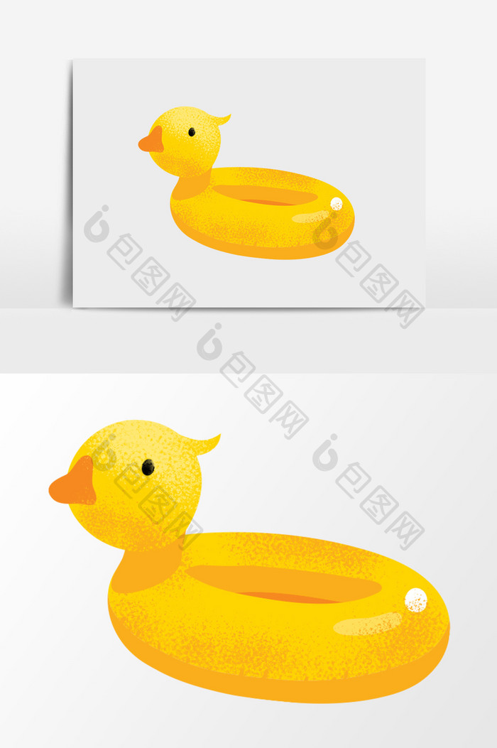 黄色可爱鸭子游泳圈
