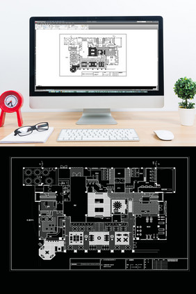 CAD会所空间设计施工图纸