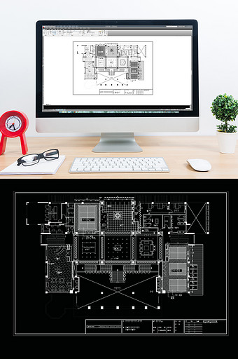 CAD会所空间平面方案图片
