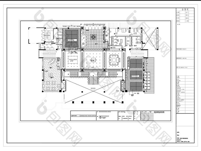 CAD会所空间平面方案