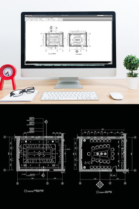 会议室空间设计CAD图纸