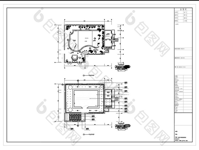泳池空间CAD施工图纸