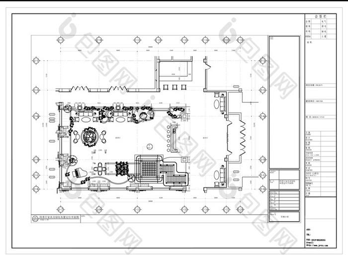 餐饮会所空间设计CAD图纸