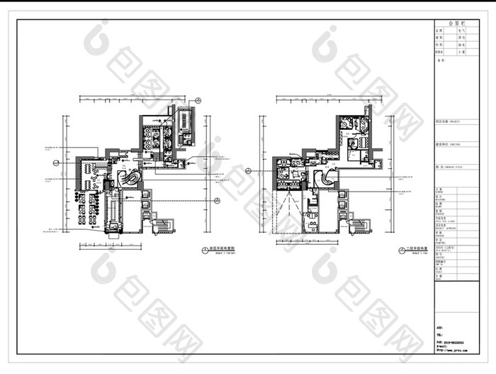 酒吧空间设计CAD图纸