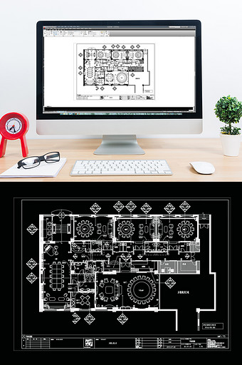 餐饮会所空间设计CAD图图片