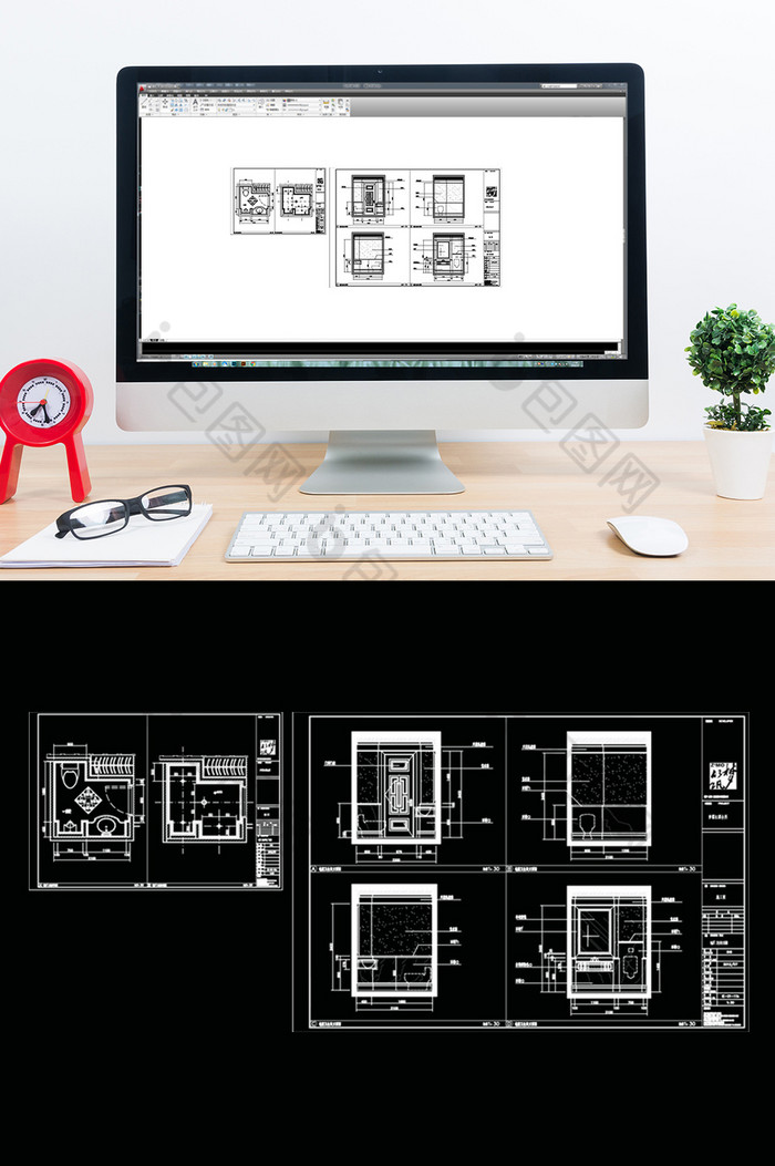 卫生间空间设计CAD图纸图片图片