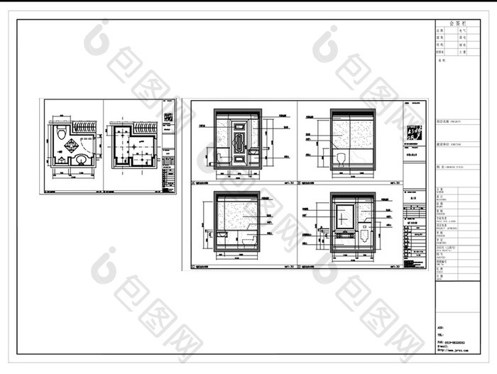 卫生间空间设计CAD图纸