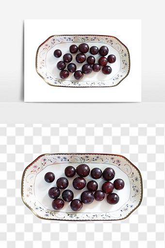 水果葡萄俯视素材图片