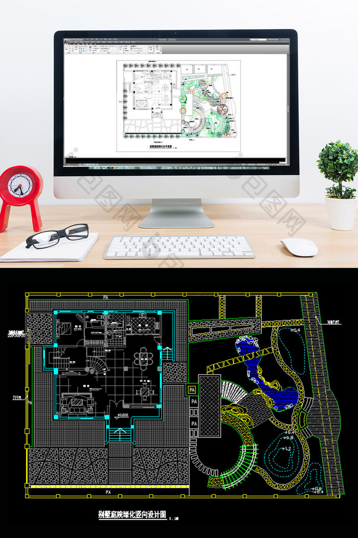 别墅景观绿化施工图CAD