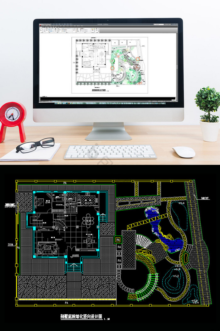 别墅景观绿化施工图CAD图片