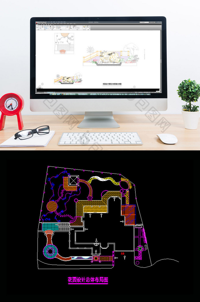 棕榈泉庭院景观设计方案图CAD
