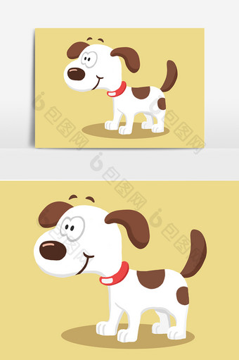 可爱宠物小狗狗卡通手绘元素图片