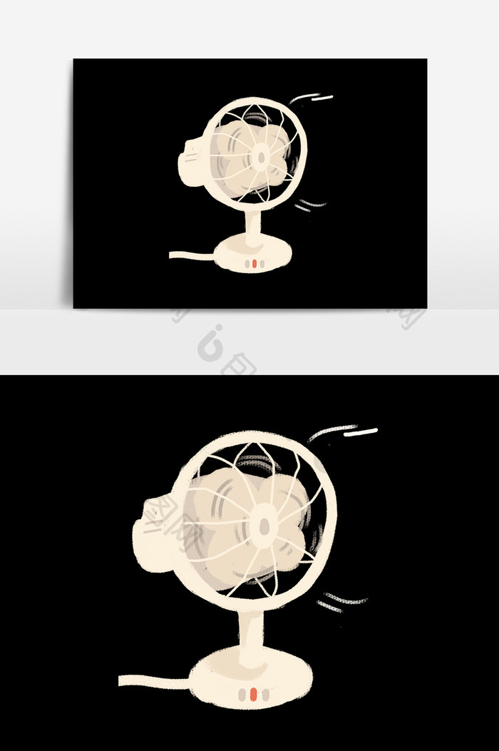 免扣白色电风扇素材